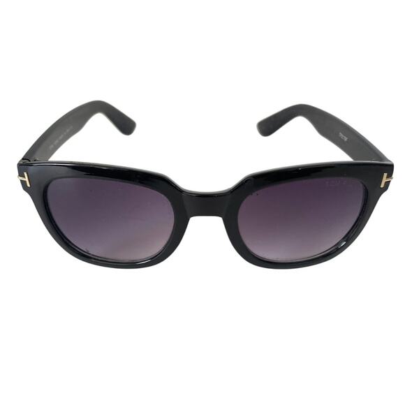 Tom Ford TF5179-F Unisex Black Acetate Sunglasses with Silver Detail - Picture 1 of 9